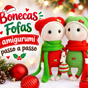 Bonecas Fofas passo a passo - natal
