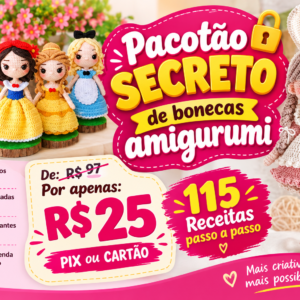 Pacotão de Bonecas 115 Receitas passo a passo