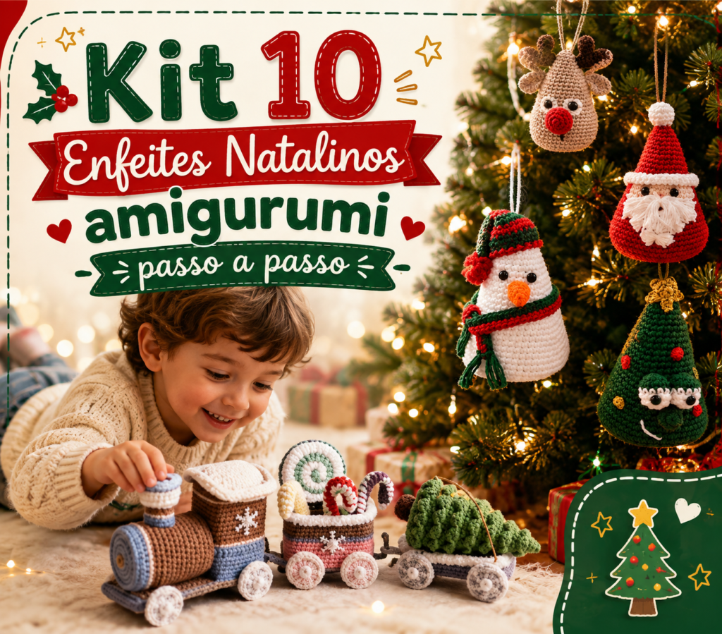 10 Enfeites Natalinos passo a passo amigurumi