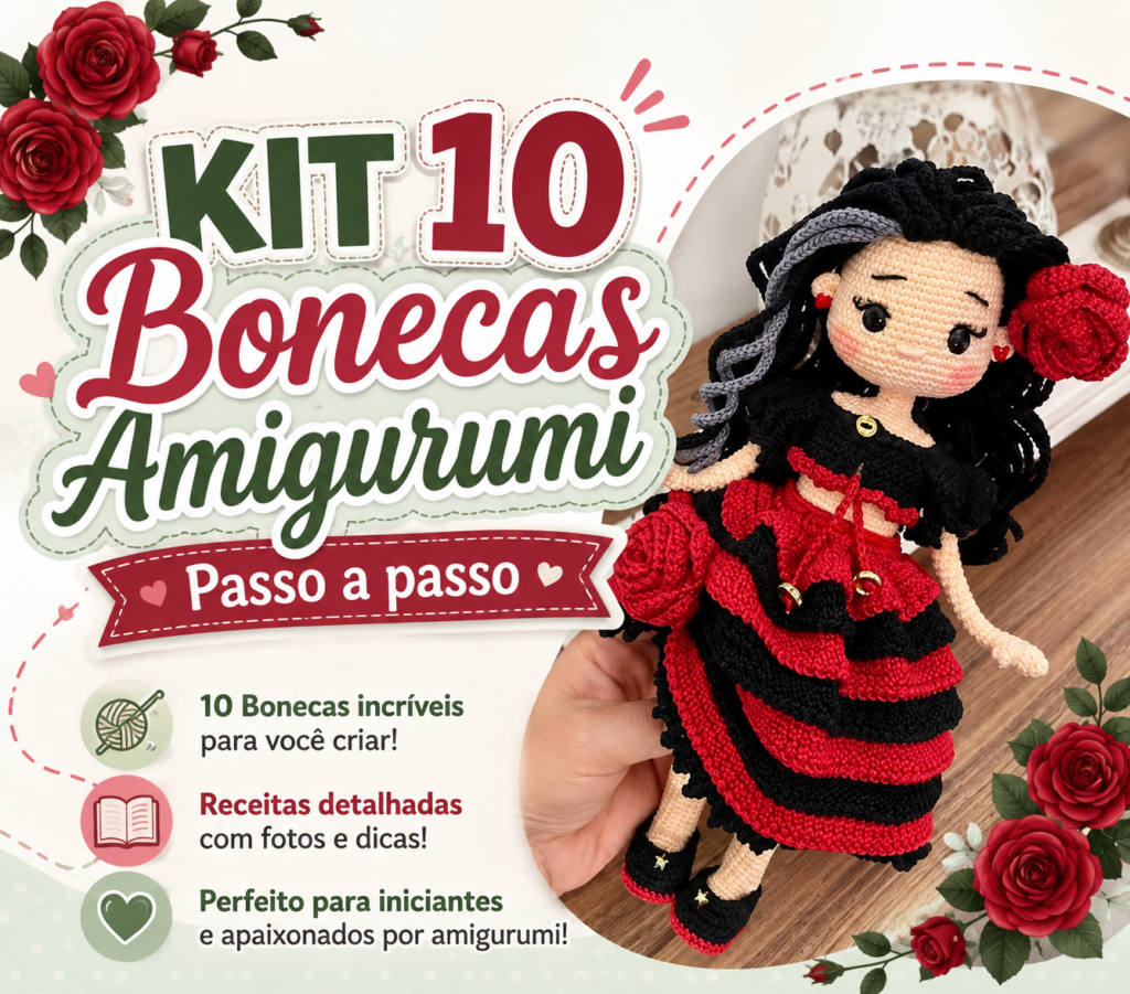 10 Bonecas Amigurumi passo a passo